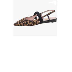 miss left Women Fashion Closed Pointy Toe Slip On Slingback Flats Bowknot